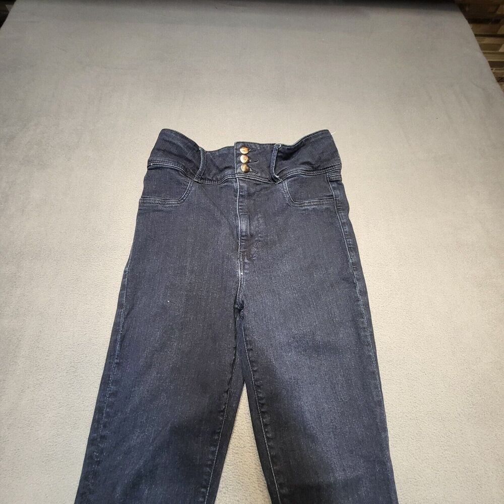 American Eagle Jeans Girls 10 Blue High Rise Jegging Distressed Stretch Denim - Picture 2 of 11